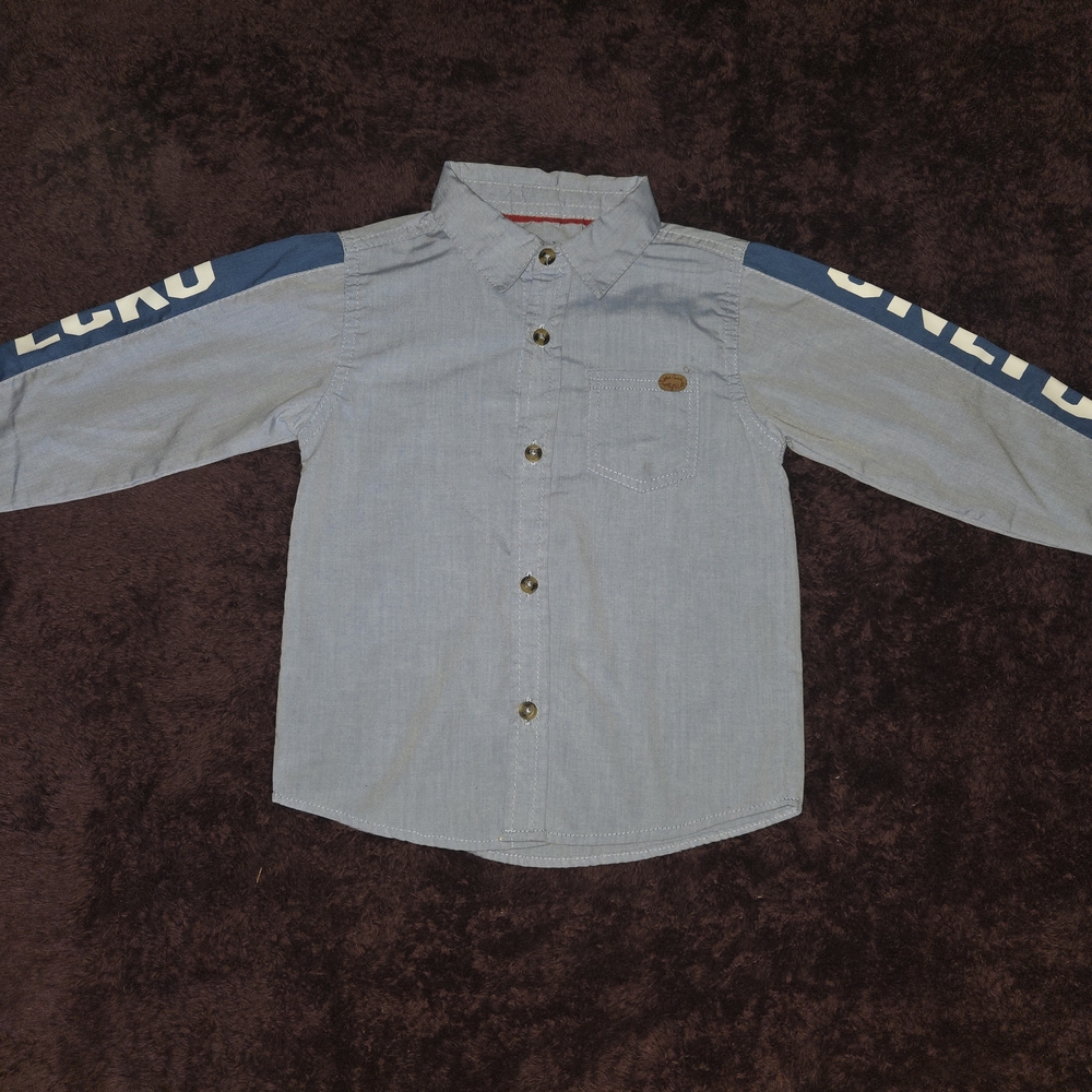 Ecko Unlimited Blue Button Down Kids Shirt